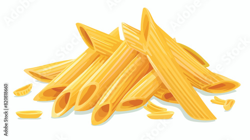Italian durum wheat pasta penne lisce. Traditional It photo