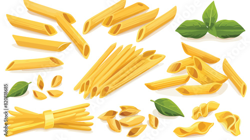 Italian durum wheat pasta penne lisce. Traditional It