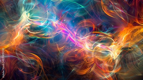Abstract Colors Dance of Luminescence