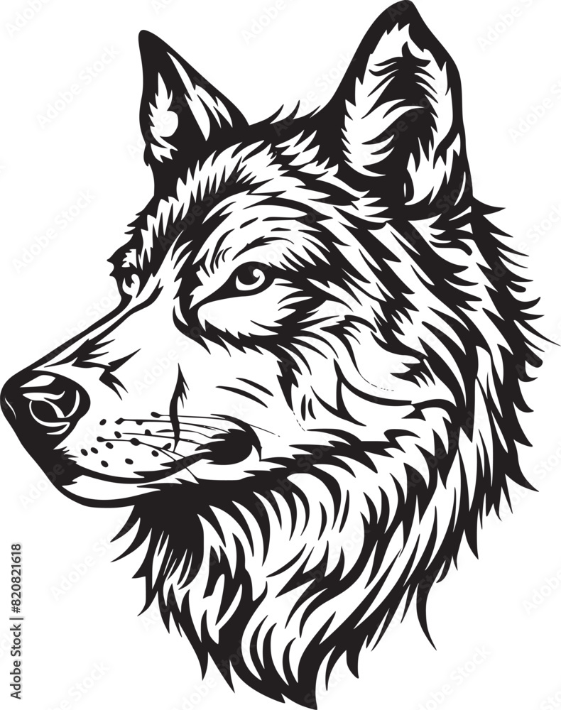 Obraz premium Wolf vector illustration