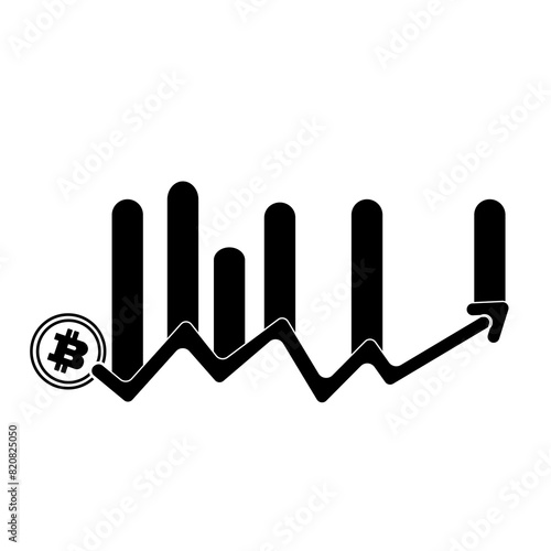 inflation cryptocurrency icon, simple vector design