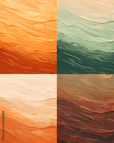 Abstract Layers in Four Panels