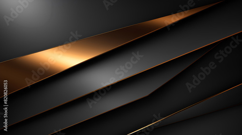 Abstract Black and Gold Stripes