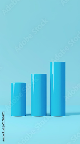 3D rendering of a simple bar chart