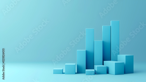 3D rendering of a simple bar chart