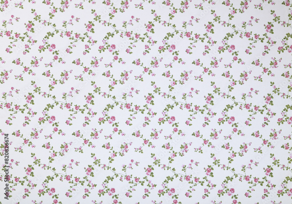 Old wallpaper on the wall. Old wallpaper for texture or background. Old wallpaper on the wall. Old wallpaper for texture or background.