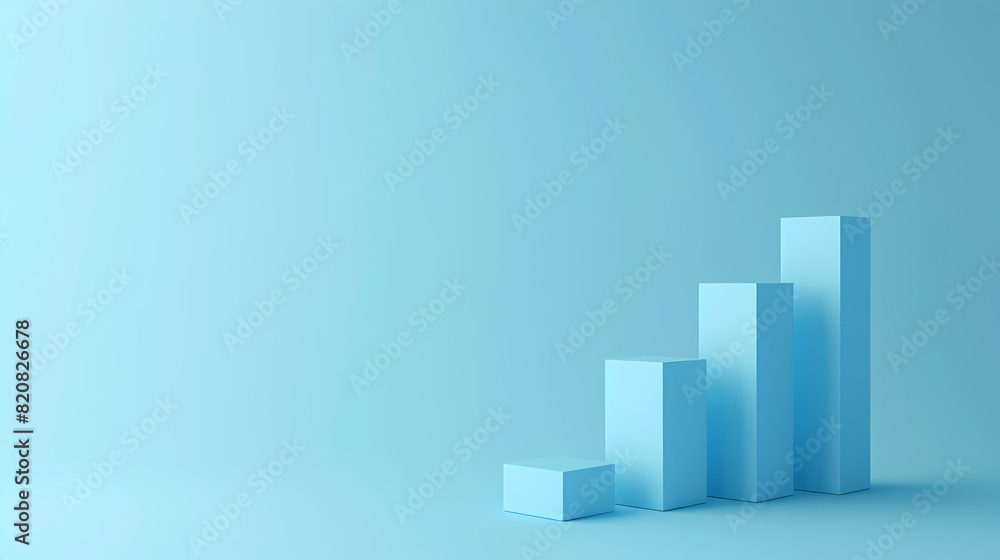 3D rendering of a simple bar chart 3D rendering of a simple bar chart