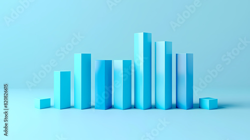 3D rendering of a simple bar chart