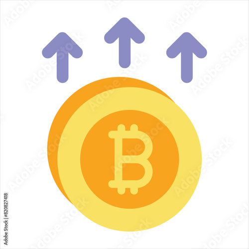 Bitcoin and Cryptocurrency Vector Flat Icons