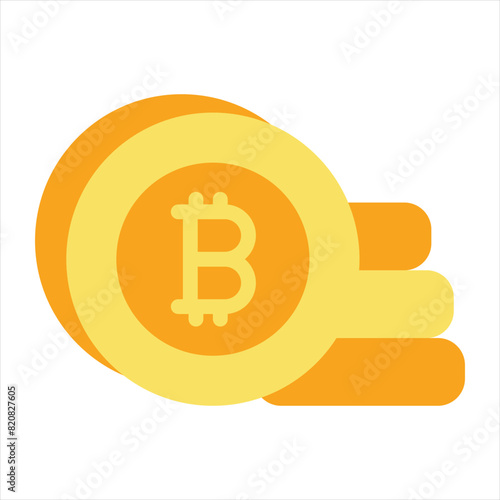 Bitcoin and Cryptocurrency Vector Flat Icons