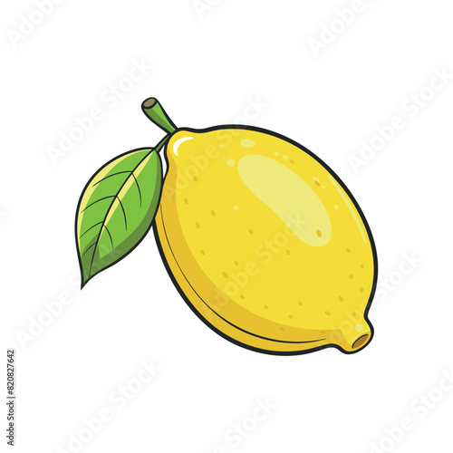 Lemon cartoon vector Illustration flat style artwork concept