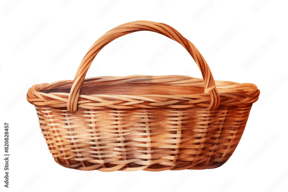 Obraz premium Whispering Secrets: A Wicker Baskets Tale on a White or Clear Surface PNG Transparent Background.
