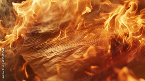 Close up of a burning fire. Can be used for background or texture