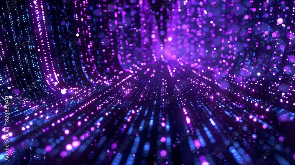 Data Stream Binary Code Cascades in a Hypnotic Luminous Flow Data Stream Binary Code Cascades in a Hypnotic Luminous Flow