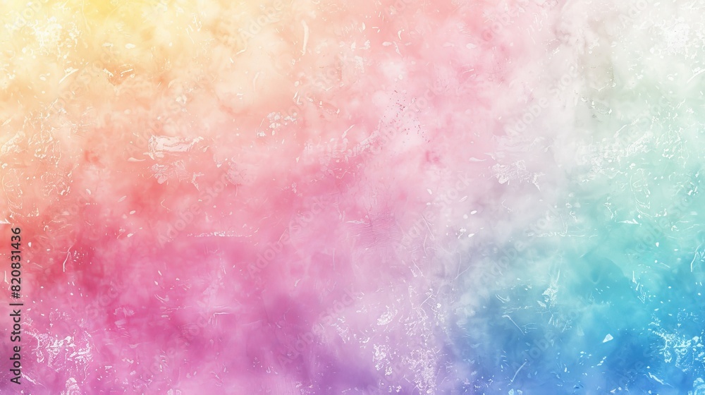 Fototapeta premium Pastel Rainbow Gradient on Light Blue Background