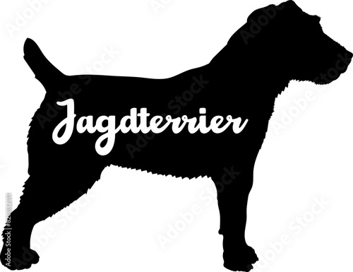Jagdterrier. Dog silhouette dog breeds logo dog monogram vector