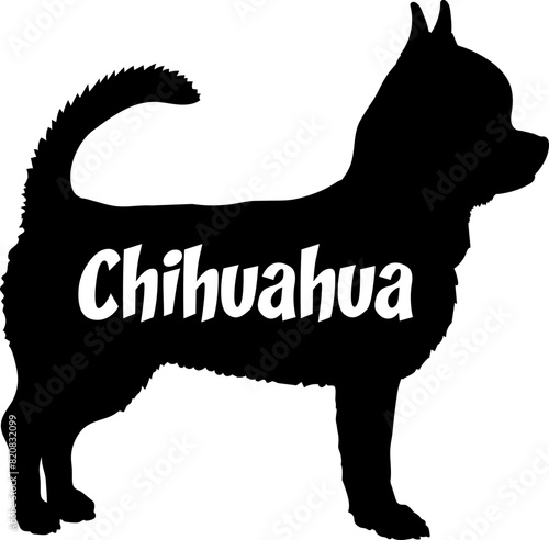 Chihuahua Dog silhouette dog breeds logo dog monogram vector