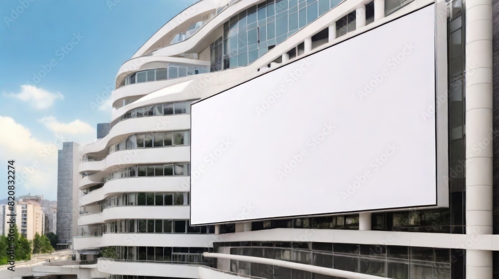 Obraz premium the layout of the billboard in the city 