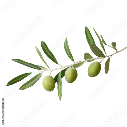 Wallpaper Mural Ultra Realistic Green Olive Branch on Transparent Background Torontodigital.ca