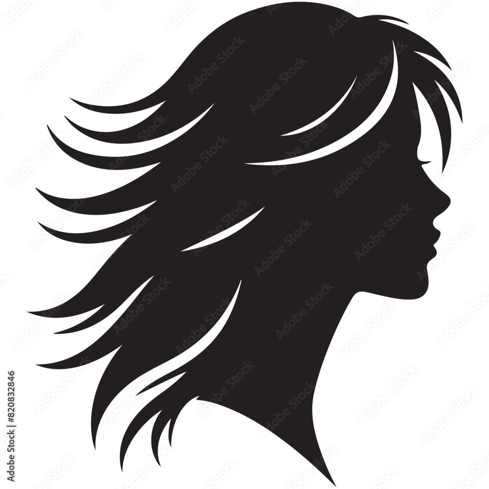 Face Silhouette Vector Illustration White Background Face Silhouette Vector Illustration White Background
