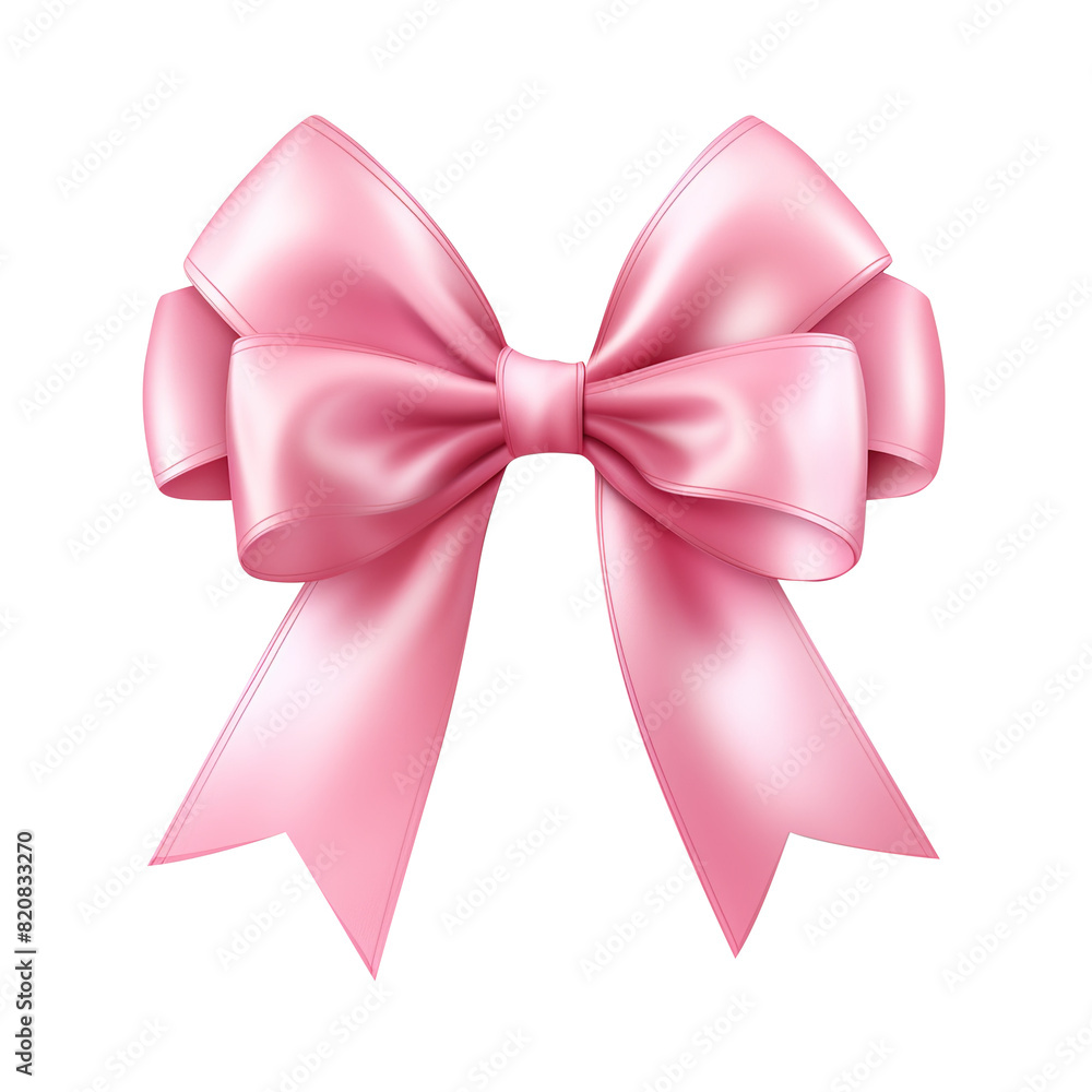 pink bow isolated on white, on transparent background, clipping path, png pink bow isolated on white, on transparent background, clipping path, png