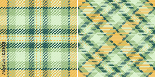 Textile seamless texture of pattern background fabric with a tartan plaid check vector.