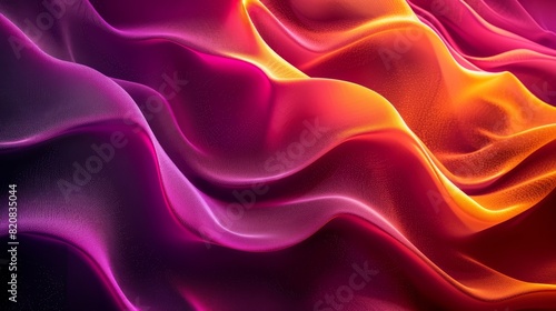 Black Backdrop with Vibrant Abstract Color Waves