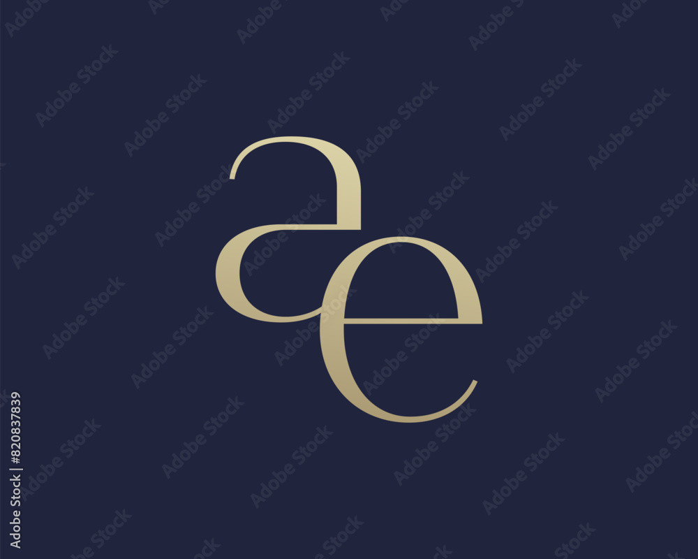 AE letter logo icon design. Classic style luxury initials monogram. AE letter logo icon design. Classic style luxury initials monogram.
