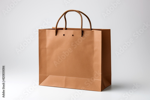 Paper bag isolated on white background 