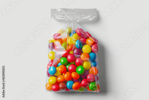 Bag Filled With Colorful Candy photo