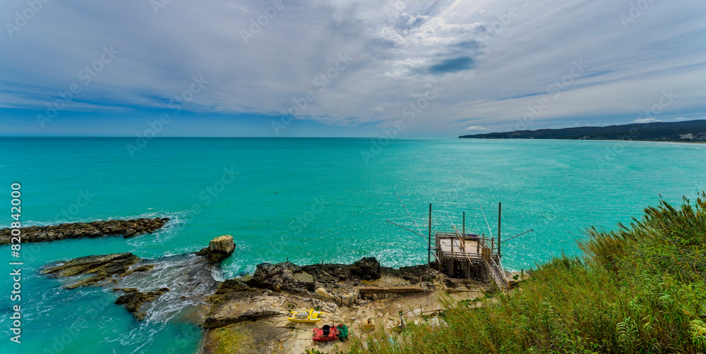Φωτογραφία view of the sea from the sea, Vieste, Italy, Europe, March 2024