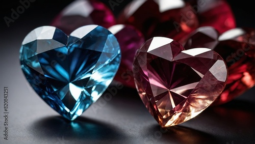 Heart Shaped GemstoneSparkling Facets   Intricate and Elegant Jewelry Photo