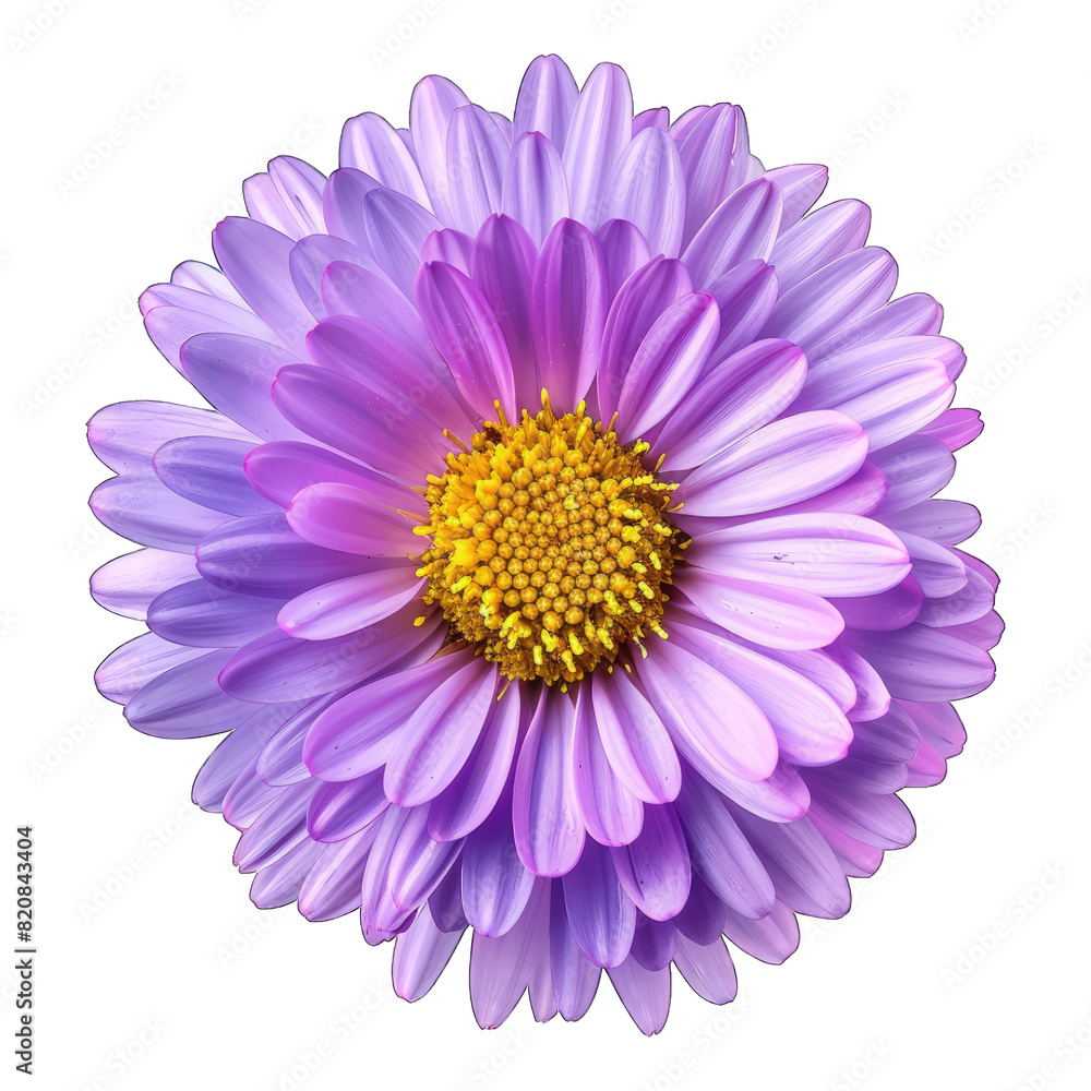 Purple aster flower isolated on white background Purple aster flower isolated on white background