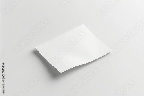 Blank White Paper on White Surface