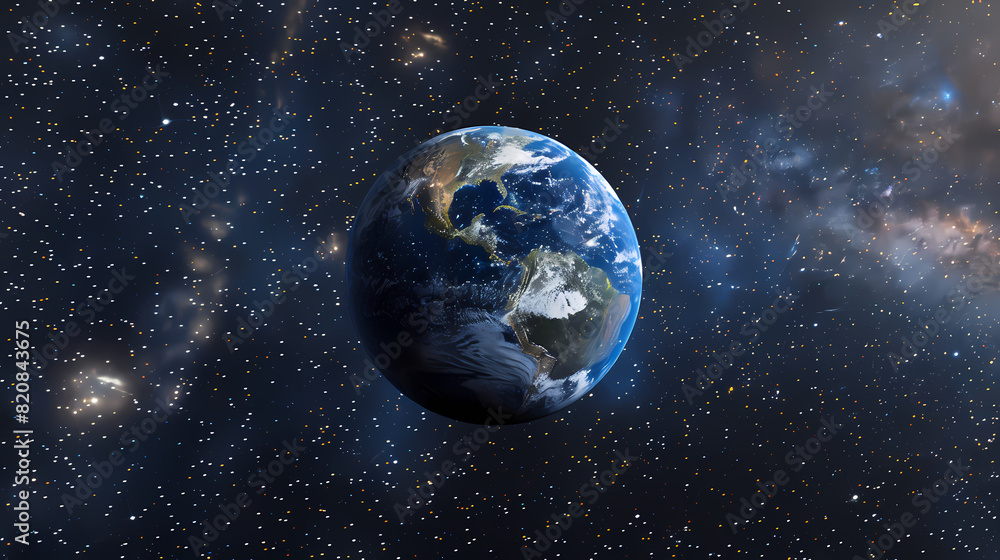 Fototapeta premium real earth in space