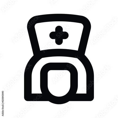 Nurse flat icon. isolated on a white background