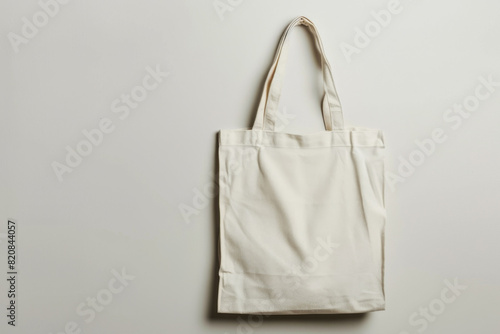 White Tote Bag Hanging on Wall