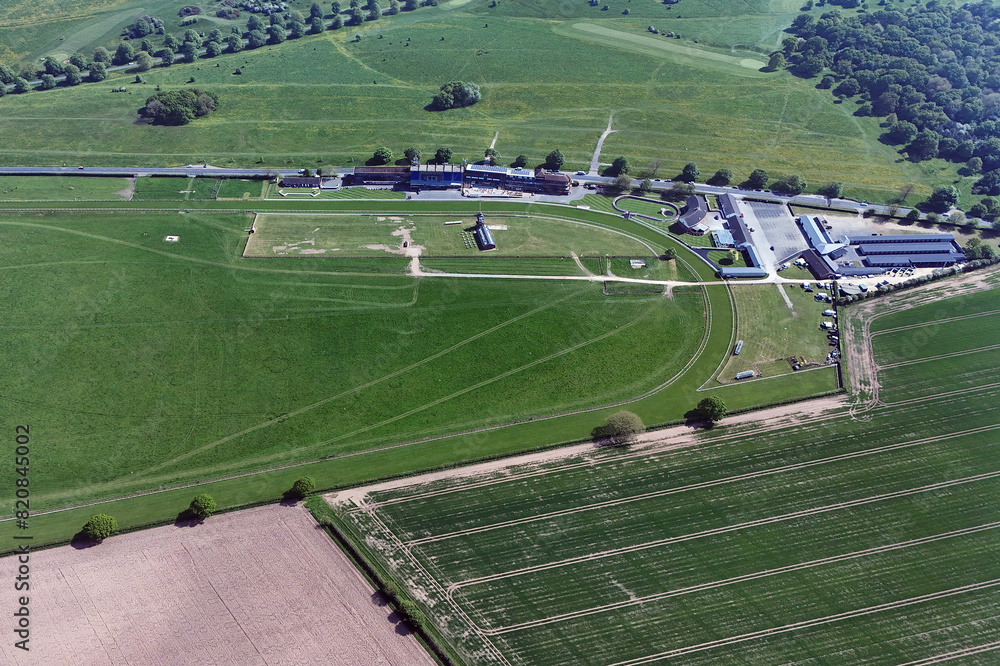 Obraz premium aerial view of Beverley Racecourse, East Riding of yorkshire sports venue