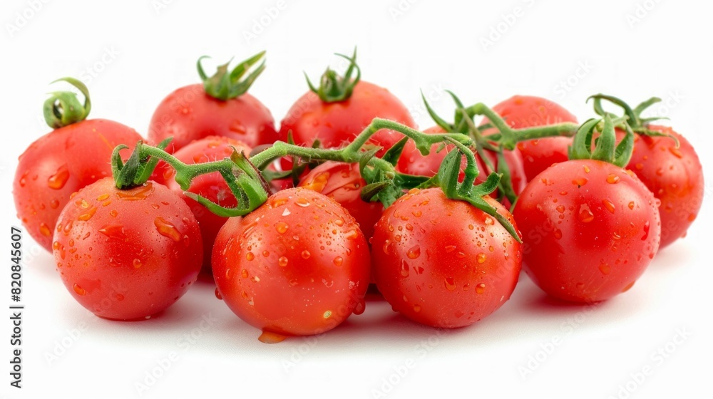 Fresh Tomatoes Isolated on White Background. Generative ai Fresh Tomatoes Isolated on White Background. Generative ai