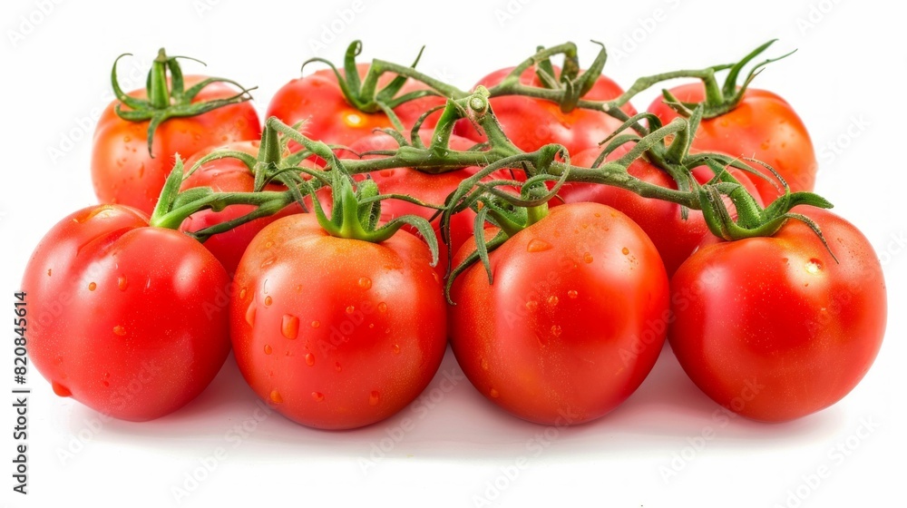 Fresh Tomatoes Isolated on White Background. Generative ai Fresh Tomatoes Isolated on White Background. Generative ai