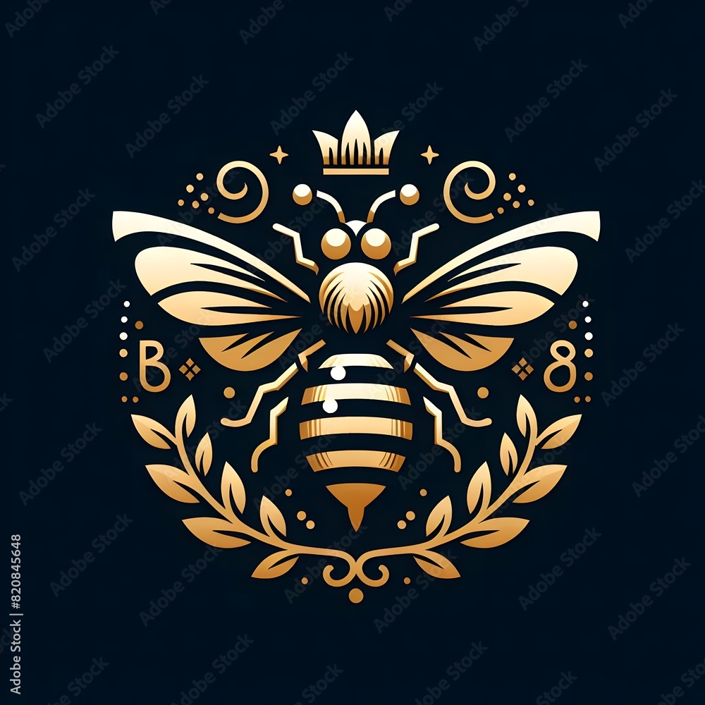AI Generate of Premium Luxury Vector of Bee Hive, Queen Bee, Golden Bee, Hive, Honeycomb, in Black Background AI Generate of Premium Luxury Vector of Bee Hive, Queen Bee, Golden Bee, Hive, Honeycomb, in Black Background