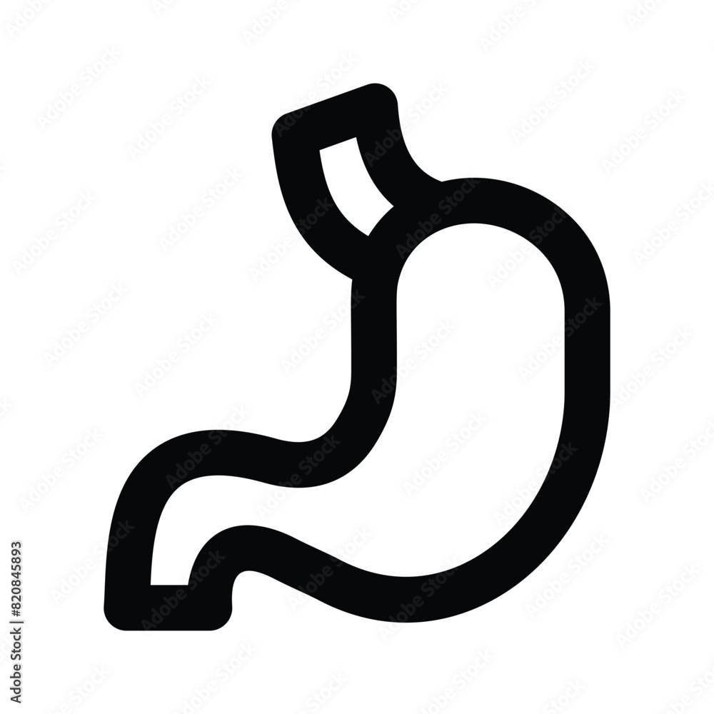 Human body organ to receive and process food, stomach vector icon Human body organ to receive and process food, stomach vector icon