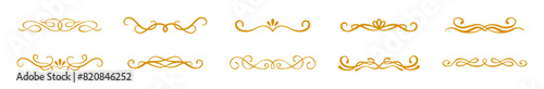 luxury classic royal gold vintage filigree decorative line vector set graphic design art deco illustration premium antique style beauty elegance decoration frame princess crown tiara swirl element