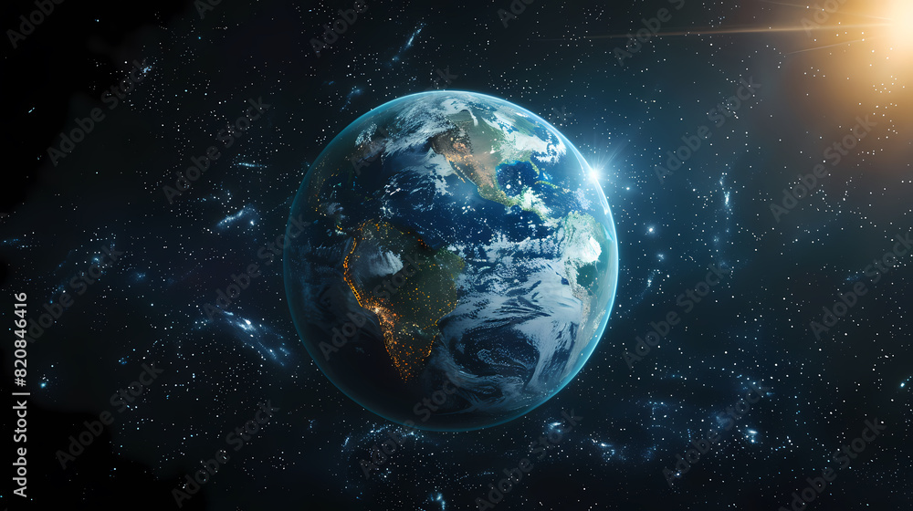 Obraz premium real earth in space