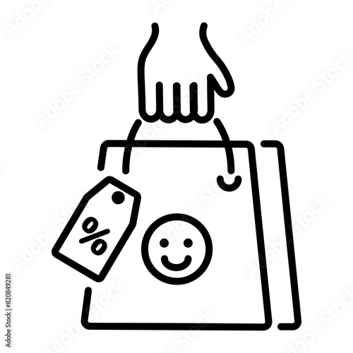 Download line icon of sale offers 
