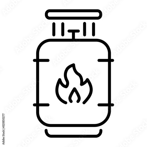 A handy outline icon of gas cylinder 