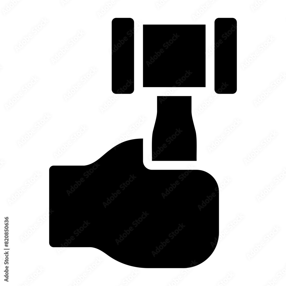 Obraz premium auction hammer glyph icon