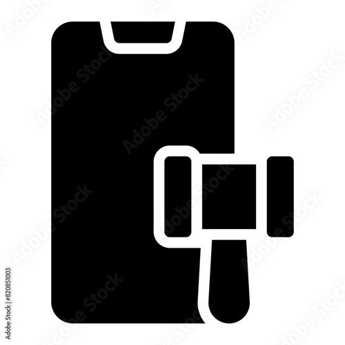 online bid glyph icon