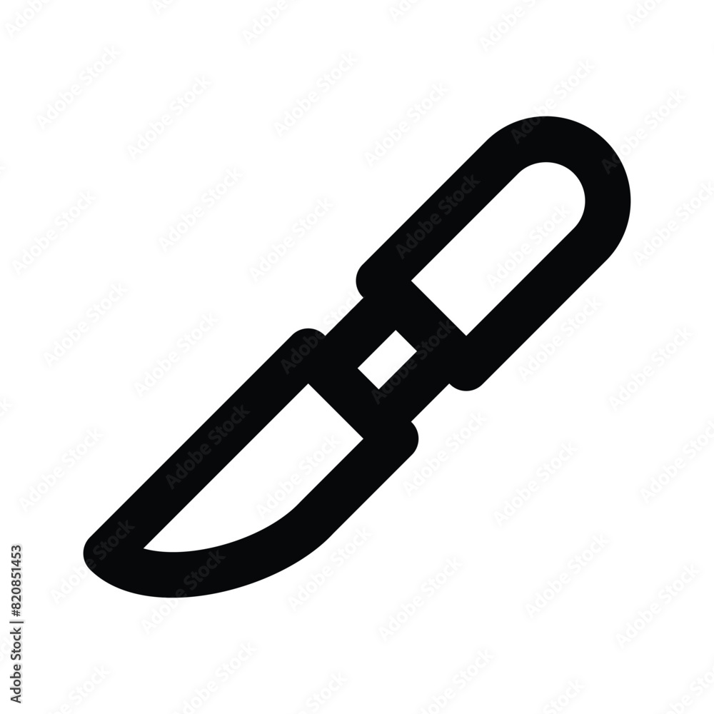 A new trendy style of surgical knife, vector icon A new trendy style of surgical knife, vector icon