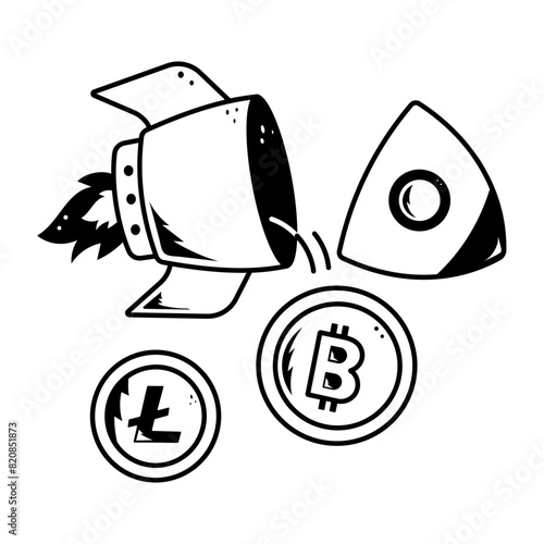 Check out doodle icon of crypto failure 